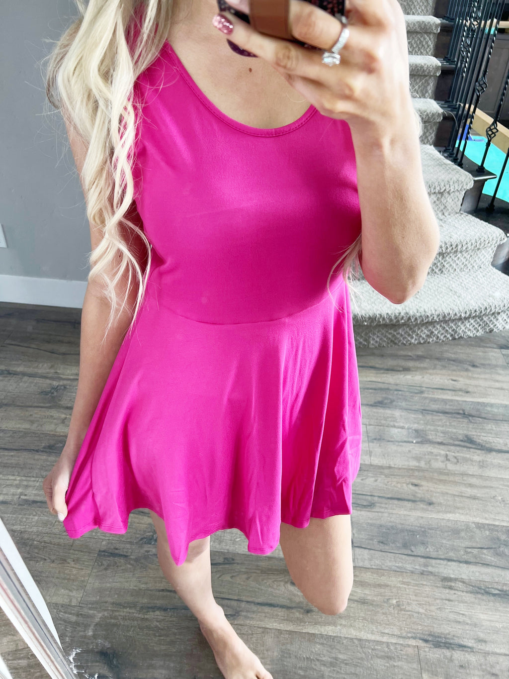 Think Pink Sleeveless Skort Dress