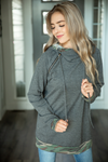 Couldn't Resist Double Hood in Grey and Camo