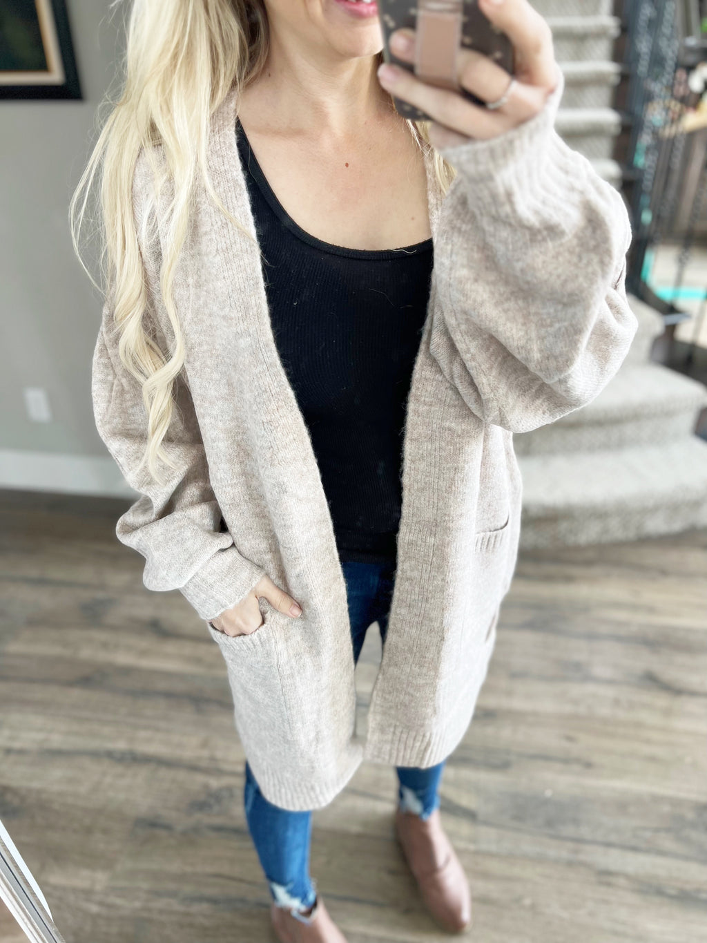 Look What You Made Me Do Cardigan in Mocha Blush