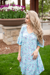 Go Over There Floral Dress in Mint (SALE)