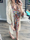 Loving Life Tiered Knee Length Floral Dress