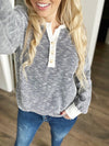 It's My Party Sweater Knit Top in Navy
