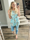 Hands in the Air Floral Tank Top in Mint (SALE)