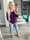 Finer Things 3/4 Sleeve Top With Side Scrunching (Multiple Colors) (SALE)