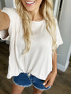 On the Path Ribbed Oversize Short Sleeve Top (Multiple Colors)