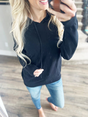 See Me Singing Sweater Hoodie in Black