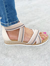 Very G Stick To It Sandals in Natural Stripes