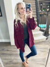 Keep it Simple Shacket in Burgundy