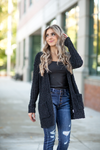 See it in Time Popcorn Cardigan in Black