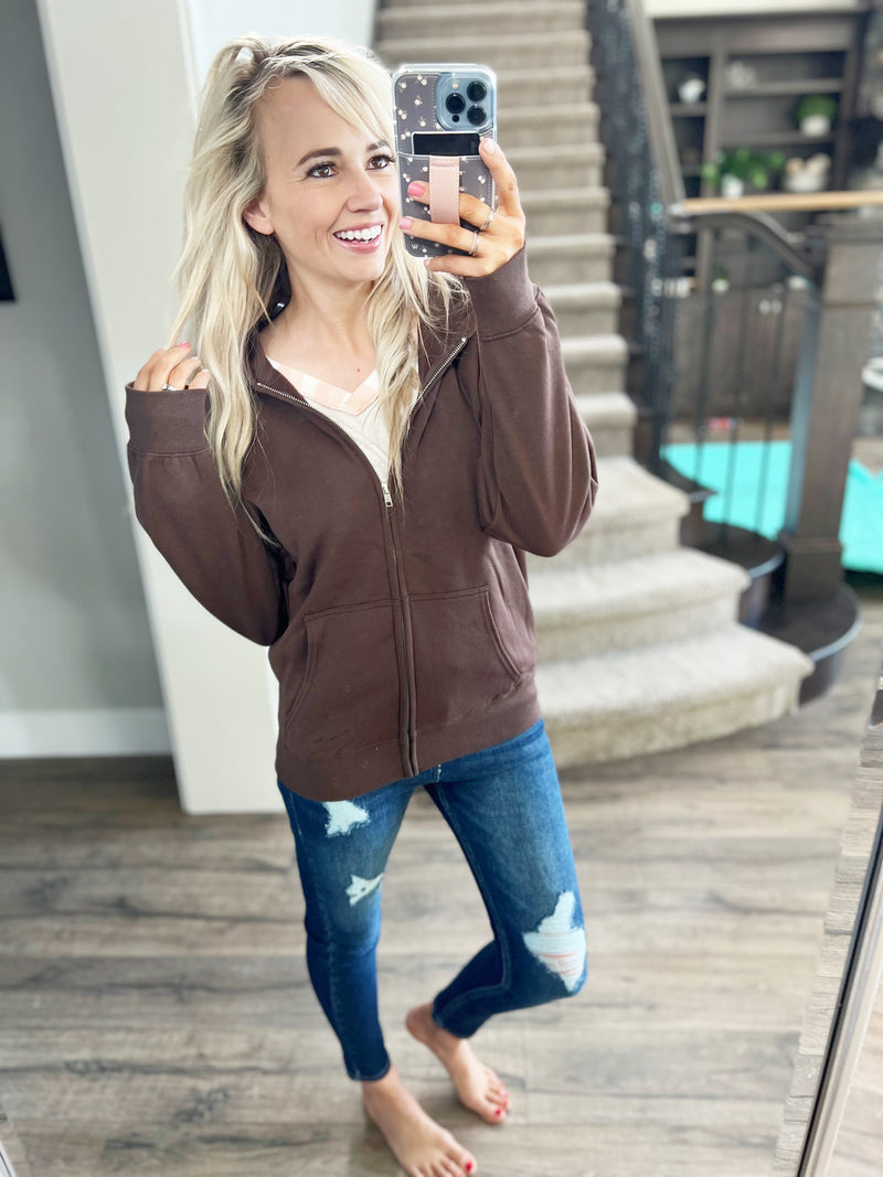 Getting Good Girlfriend Hoodie in Chocolate