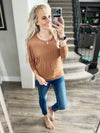 Finer Things 3/4 Sleeve Top With Side Scrunching (Multiple Colors) (SALE)