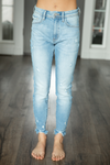 KanCan Hear It Distressed Light Wash Jeans (SALE)