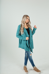 Away Now Fuzzy Cardigan in Teal (SALE)