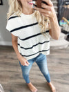 More or Less Striped Sleeveless Sweater