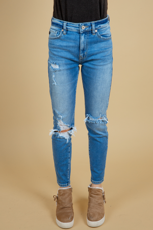 KanCan Adore Medium Wash Distressed Jeans (SALE)
