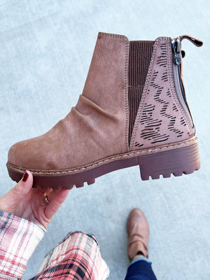 Blowfish Gives Me Hope Booties in Dusty Tan