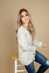 Stop for a Time Sweater Top in Oatmeal