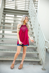 My Confidence Crochet Halter Tank Top in Burgundy (SALE)