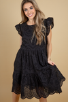 Being Real Eyelet Dress in Black