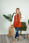 Meet Me Here Double Hoodie in Rust (SALE)