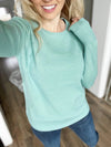Keep Running Crew Neck Sweater in Jade