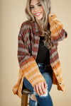 Feeling Something Ombre Plaid Top in Burgundy (SALE)