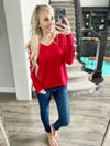 Falling In Love V-Neck Sweater (Multiple Colors)