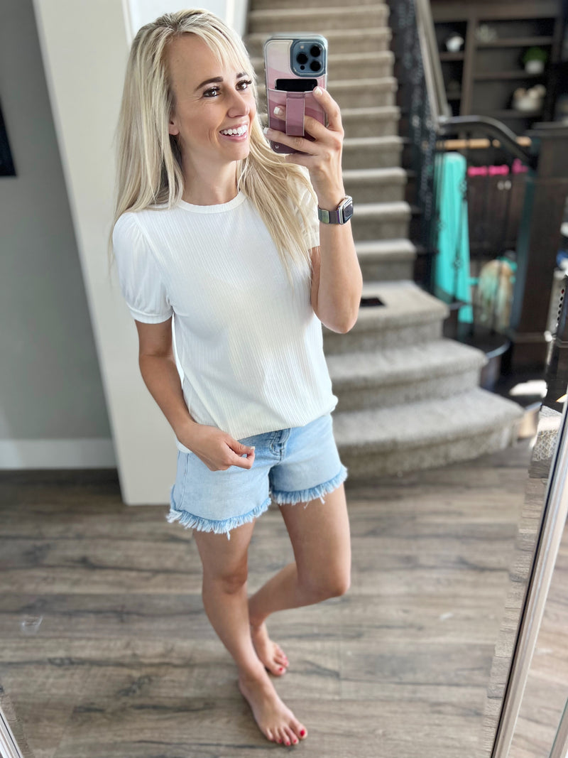 Look in My Eyes Ribbed Top (Multiple Colors)
