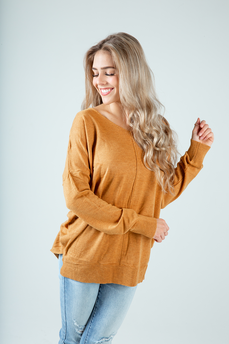 Take It Pullover Sweater in Maple (SALE)