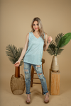 Lead to Me Tank Top in Heathered Mint