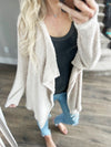 Away Now Fuzzy Cardigan in Ivory