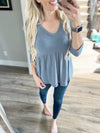 **Deal of the Day** Greet Me Top in Vintage Blue