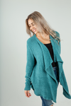 Away Now Fuzzy Cardigan in Teal (SALE)