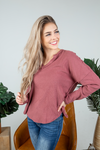 Is It Bad Ribbed Top in Dark Mauve (SALE)