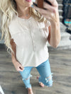 A Simple Plan Short Sleeve Jersey Knit in Cream