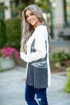 Met My Destiny Long Sleeve Top in Heather Ivory and Camo (SALE)