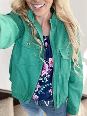 Running Late Jacket in Green