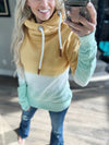 Wanakome Ombre Hoodie in Gold, Sage and Ivory
