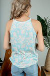 Meant To Be Floral Tank Top in Sky Blue