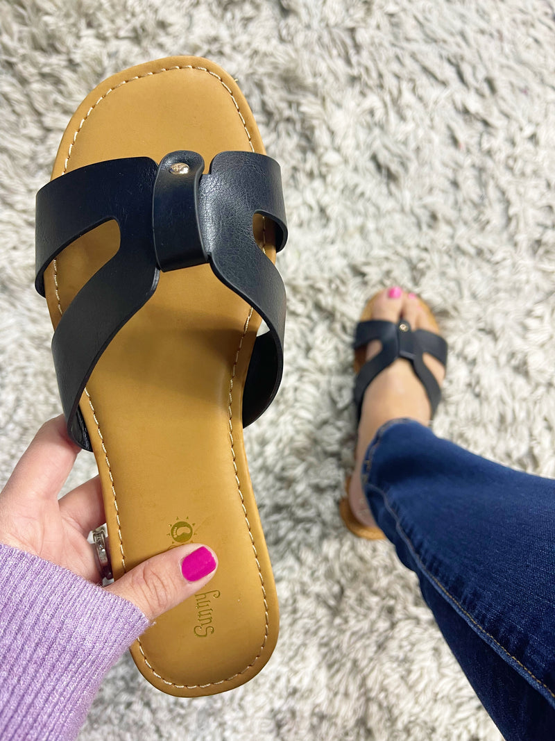 A Big Deal Sandals in Black (SALE)