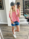On the Path Ribbed Oversize Short Sleeve Top (Multiple Colors)