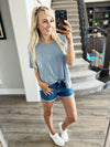 On the Path Ribbed Oversize Short Sleeve Top (Multiple Colors)