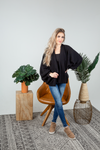Keep It That Way Knit Cardigan in Black
