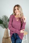 Listen and Hear Top in Burgundy (SALE)