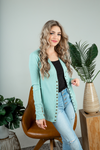 Cute As a Button Snap Cardigan (Soft Colors)