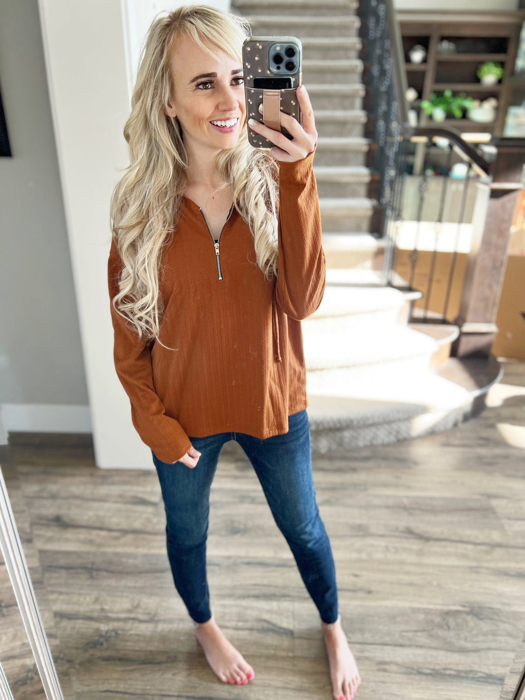 Skip To The Good Part Pullover in Toffee