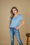 Looking Back V-Neck Tee (Multiple Colors) (SALE)