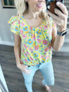 Right Now Floral Blouse in Yellow