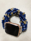 Lovely Day Beaded Apple Watch Band in Navy