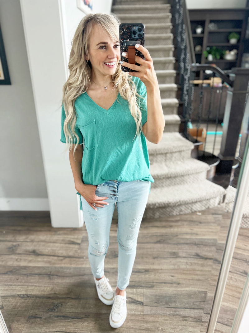 Get it Today V-Neck Tee (Multiple Colors) (SALE)